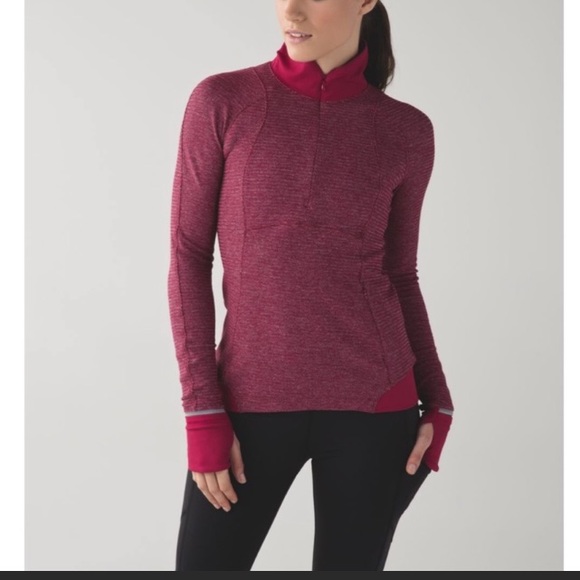 lululemon athletica Tops - Lululemon Runderful Half Zip Pullover in Berry